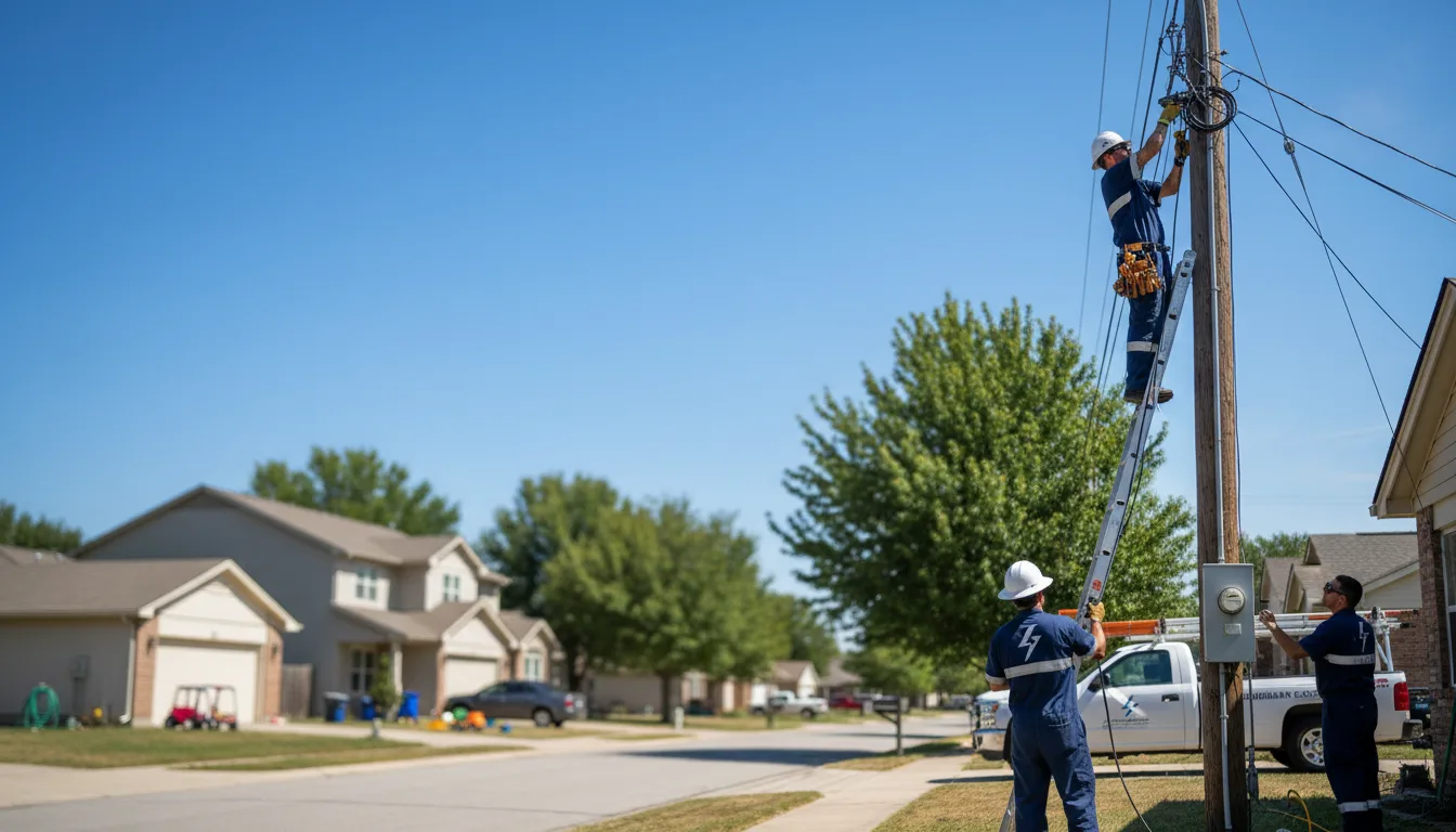Residential electrician providing installation services in Oxly, MO